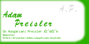 adam preisler business card